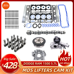 Mds Lifters Kit Cam Vvt Gear Oil & Water Pump Fits 09-19 Dodge Ram 1500 5.7 Hemi