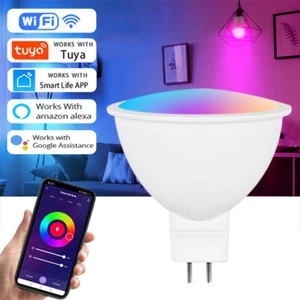 5W MR16 RGB LED Smart Bulb Works Control with WiFi Tuya For Smart Home Alexa 12V - Picture 1 of 10