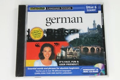 Speak & Learn German Select Soft New Sealed Fast & Fun Way to Learn Windows/Mac - Image 1 of 2