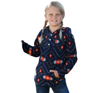 Sudadera con capucha de lana para niñas crueles CWK8800001 - azul marino azteca NUEVA - Imagen 1 de 6