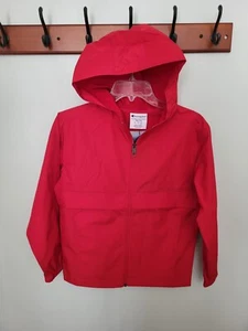 Champion Youth Medium 7/8 Windbreaker Rain Jacket Lightweight Packable Red - Picture 1 of 10
