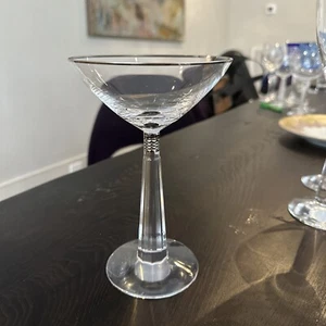 Moser Casanova Martini Glass 7.25” Tall Silver Crystal Glass Floor Sample FAST - Picture 1 of 8