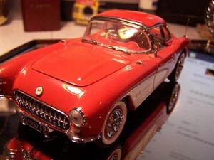 CHEVROLET CORVETTE BY FRANKLIN 1957 COME NUOVA FIBRA DI VETRO GM HANG TAG HARD TOP #1 - Foto 1 di 12
