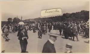 OLD PHOTO PARIS PEOPLE RACECOURSE AUTEUIL HORSE RACING 1920 JA144 - Picture 1 of 2