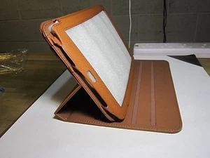 Brown PU Leather 360 Rotation Carry Case Stand Folder for Archos 101 G9 - Picture 1 of 8