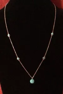 JTV DK Sterling Silver And Turquoise Pendant Necklace - Picture 1 of 5