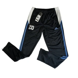 New Boys Adidas Soccer Track Pants Sz Medium (11-12 Years) Zip Pockets Zip Leg - Picture 1 of 13