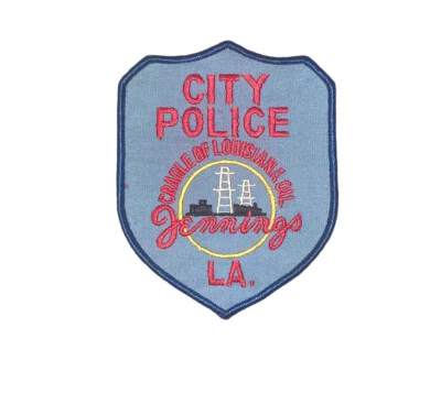 DE COLECCIÓN JENNINGS LOUISIANA POLICÍA DE LA CIUDAD (ESPALDA DE TELA DE QUESO) Foto 1 de 2