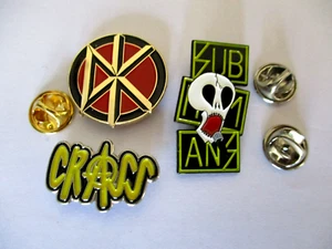 PUNK METAL BADGE JOB LOT only £6.99 CRASS DK SUBHUMANS enamel pin - Picture 1 of 1