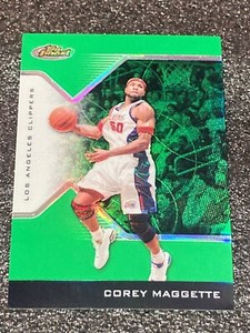 DW617 2004-05 Finest Refractors Green /49 Corey Maggette #4 Clippers