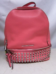 MICHAEL KORS Rhea Small Studded Backpack FUCHSIA/RASBERRY - Picture 1 of 10