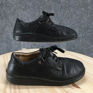 Finn Comfort Shoes Womens 41 Metz Orthotic Oxford Black Leather Lace Up Casual - Picture 1 of 16