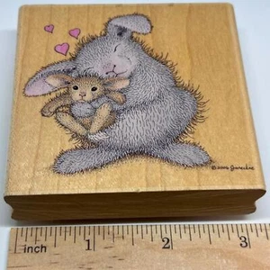 Stampabilities Happy Hoppers Love Bunny Rubber Stamp EASTER - Picture 1 of 4