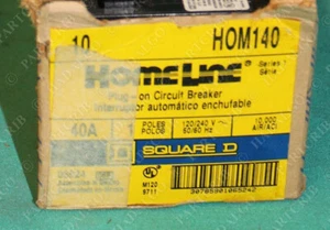 Square D, HOM140, Plug-On Circuit Breaker NEW - Picture 1 of 3