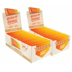 Rizla ORANGE Regular 70mm Thick Hand Rolling Cigarette Papers  - CHOOSE QTY - Picture 1 of 2