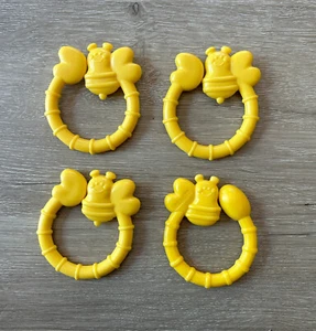 Fisher Price 4 Ersatz Baby Spielzeug Schlaufen Links gelb Link a Doo Bienen Linkadoos - Bild 1 von 2