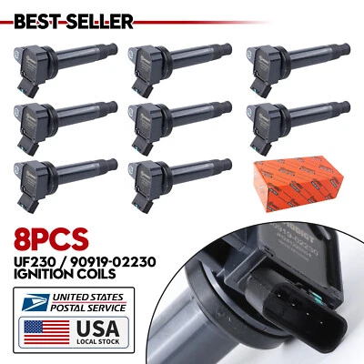 Bobina de encendido 8X calidad OEM para Toyota Tundra Sequoia 4,7 L V8 90919-02230 UF230 Foto 1 de 4