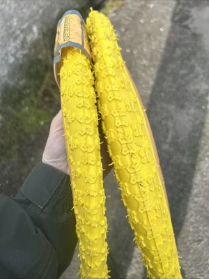 Fahrradreifen Compe 3 III 20" x 1,75" BMX Retro Oldschool Burner Yellow - Paar - Bild 1 von 3