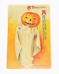 Merrimack A Thrilling Halloween 1981 postal mecánica Jack O Lantern - Imagen 1 de 14