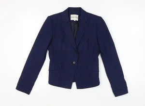 Reiss Women's Blue Check Suit Jacket, Size 8 - Picture 1 of 12