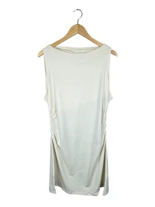 ASOS Design Cream Light Beige Ruched Waist Jersey Bodycon Dress Size 18 - Picture 1 of 5