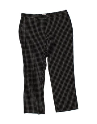 Pantalones chinos rectos para mujer IZOD US 16 2XL W38 L30 algodón a cuadros negros CH74 Foto 1 de 3