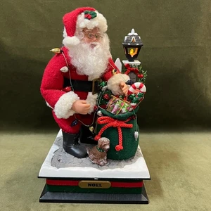 Vintage Holiday Creations Weihnachtsmann Urlaubsszene Licht Weihnachten Musik funktioniert! - Bild 1 von 12