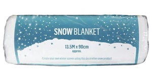 Decorative Snow Blanket 90cm x 13.5M Artificial Snow Cover Xmas Display - Picture 1 of 2