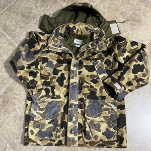 L.L. Bean Gore-Tex Camo Hunting Full Zip Hooded Jacket Men’s Size XL USA Made - Picture 1 of 10