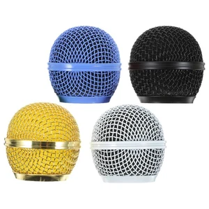 4 Pcs Microphone Grille Metal Windscreen Mesh Ball Head Replacement - Picture 1 of 12