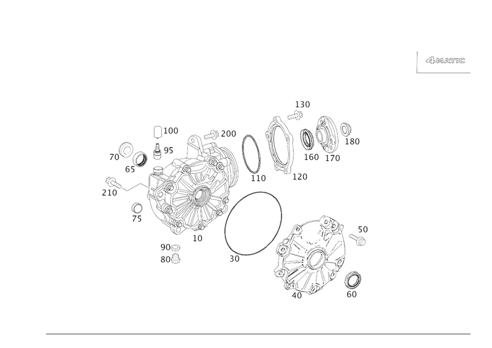 Carcasa de engranaje de eje cubierta original Mercedes-Benz 221-335-34-00 Foto 1 de 1