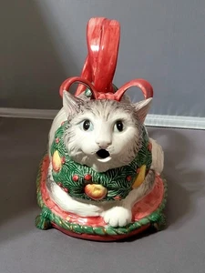 Vintage Fitz And Floyd Christmas Cat 33oz Pitcher (Retired) 1992 Rare - Bild 1 von 15