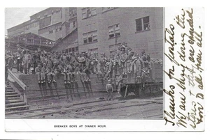 Área de Wilkes-Barre/Scranton, industria del carbón de pa - Breaker Boys a la hora de la cena - Imagen 1 de 2