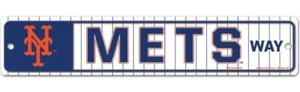 New York Mets Street Sign NEW! 4"X19" "Mets Way" Man Cave MLB - Picture 1 of 2
