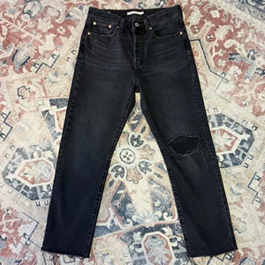 Levi's Premium Distressed Wedgie Straight Jeans Women's 27x26 - Picture 1 of 10