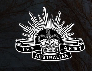 AUSTRALIAN ARMY RISING SUN ANZAC CAR VAN STICKER WINDOW 150mm x 120mm - Picture 1 of 5