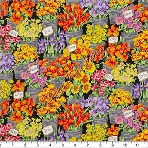 ANDOVER "FRESH MARKET FLOWERS" #7131M COTTON FABRIC PRICED @ 1/2 YD - Bild 1 von 1
