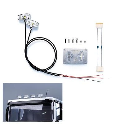 1Paar Kunststoff LED Scheinwerfer 2.2V-3V für DIY TAMIYA 1/14 RC Geländewagen - Bild 1 von 4