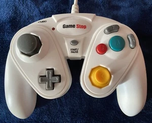 Generic Gamecube Gamestop Wired Controller White Tested Works - Picture 1 of 1