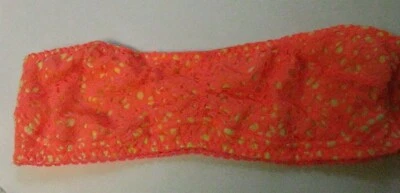 FLIRTITUDE LARGE JR Orange/ Yellow Festival Collection Floral Lace Bandeau Bra  - Image 1 of 4