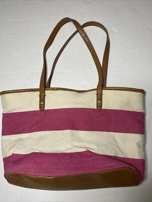 TOMMY HILFIGER SM SHOPPER RAYAS ROSA INTENSO CREMA Foto 1 de 4