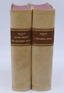 Manzoni I PROMESSI SPOSI Brani inediti 2 vol HOEPLI 1905 a cura Giovanni Sforza - Foto 1 di 11
