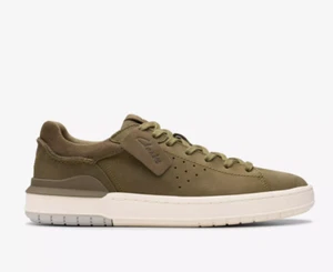 NEW ARRIVALS MEN'S CLARKS Courtlite 2 Run, Olive Nubuck - Picture 1 of 6