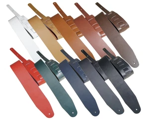 Leder Gitarrengurt "Basic", in 10 Farben, 2 Längen und 3 Breiten, Echtleder - Bild 1 von 21