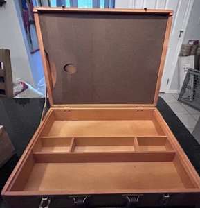 Vintage Grumbacher 291 Wooden Artist Sketch Box w/Compartments 16"x12"–USA - Picture 1 of 17