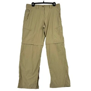 Exofficio Nylon Convertible Pants Bugs Away Insect Shield Zip Off Tan Size 10 - Picture 1 of 14