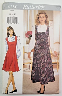 VTG 90s BUTTERICK Misses Sew Pattern 4250 Misses Jumper & Blouse Sz 14-16-18 CUT - Image 1 of 3