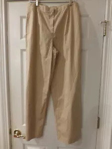 Pantalone donna Norton McNaughton cotone elasticizzato taglia 12 righe vintage gamba larga nuovo con etichette - Foto 1 di 3