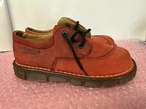 Dr Martens Kids Burnt Red Suede Oxford Shoes Kids Size 1 New - Picture 1 of 7