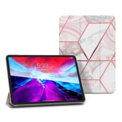 For Apple iPad Pro 12.9" 2020, i-Blason Slim Folding Stand Case Clear Back Cover - Image 1 of 4